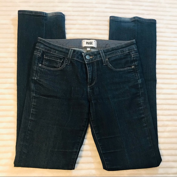 PAIGE Denim - Paige Manhattan Baby Bootcut Jeans Elyse Dark Wash Jean size 26